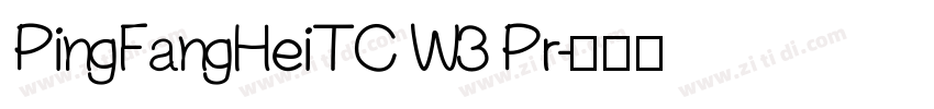 PingFangHeiTC W3 Pr字体转换